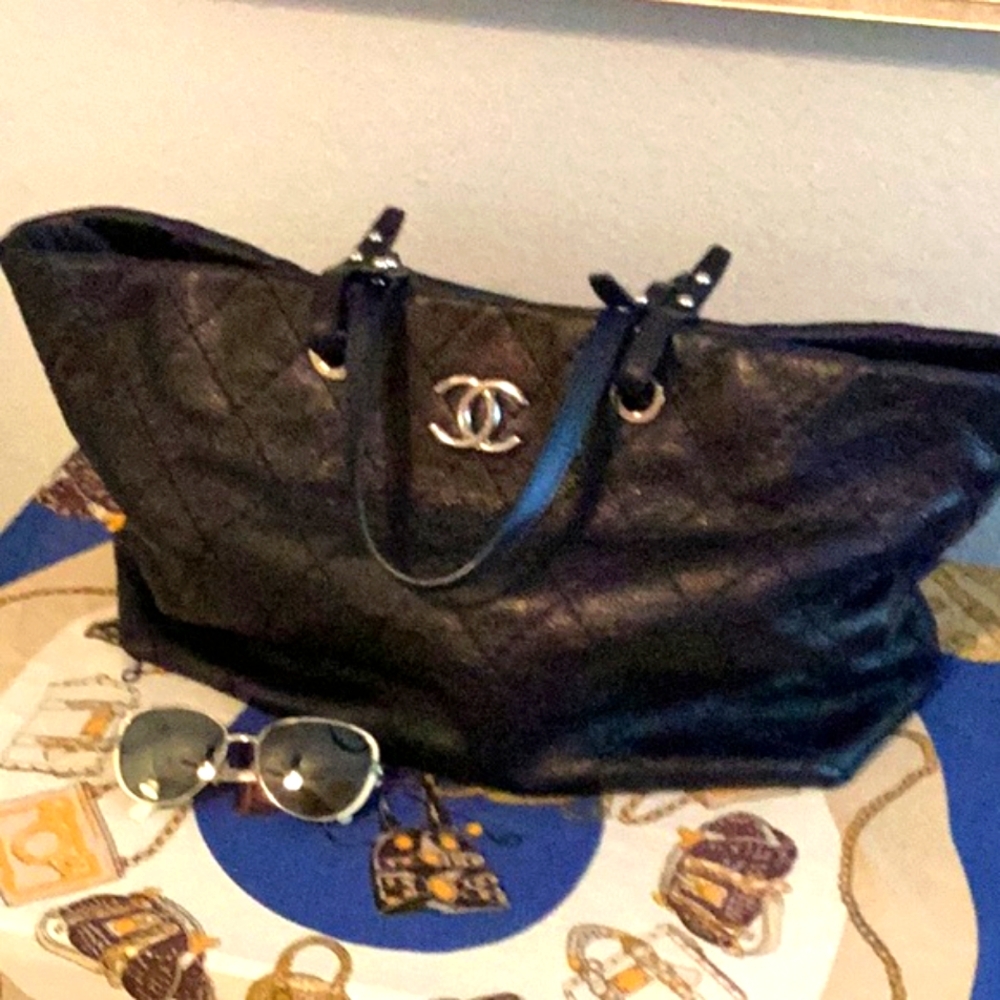 SOLD SOLD,  
Chanel Authentic Blue On The Road Tote Bag